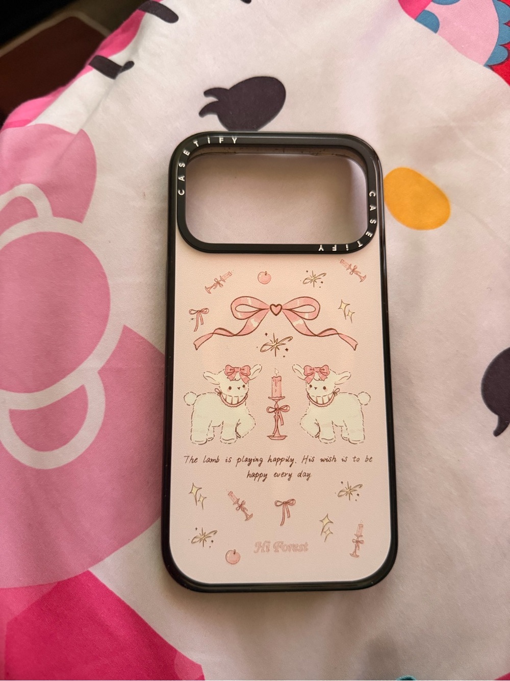 Cute Pink Lambs iPhone 17 pro max CASETIFY MagSafe case